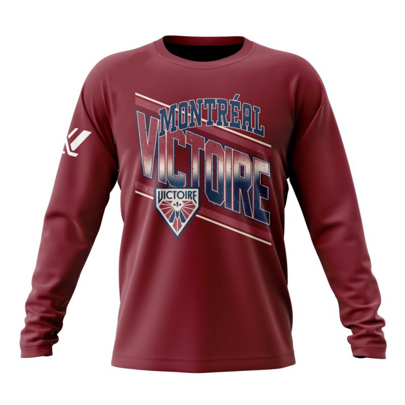 PWHL Montreal Victoire Special Design Concept Kits Performance Long Sleeve Shirt