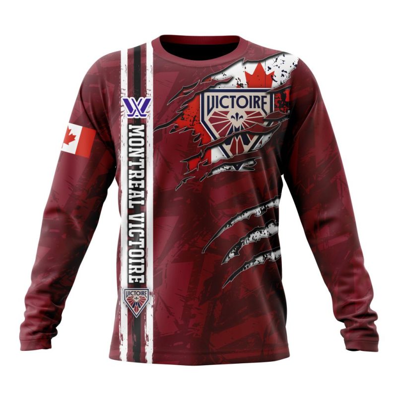 PWHL Montreal Victoire Special Design Concept Kits Performance Long Sleeve Shirt