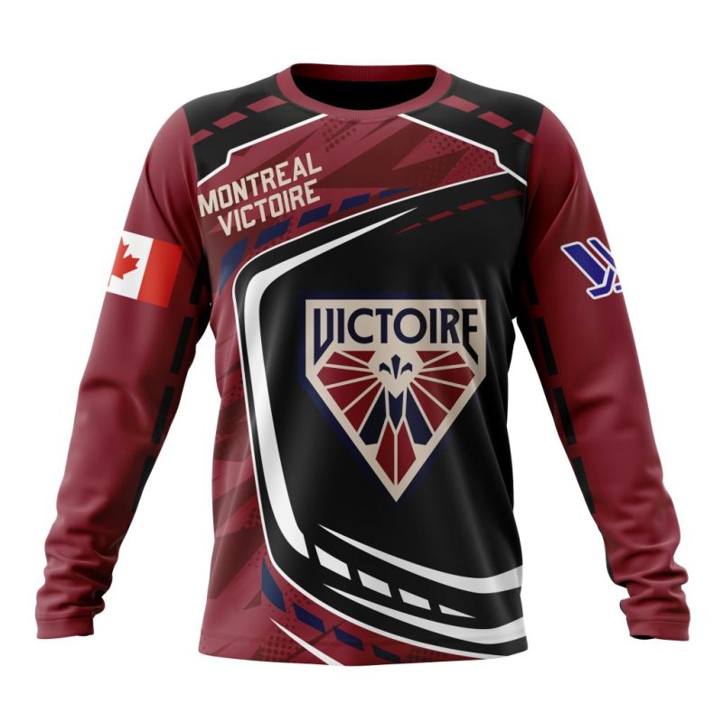 PWHL Montreal Victoire Special Design Concept Kits Performance Long Sleeve Shirt