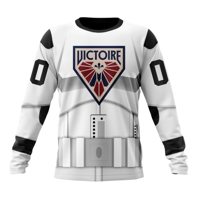 PWHL Montreal Victoire Special Star Wars Stormtroopers Design Performance Long Sleeve Shirt