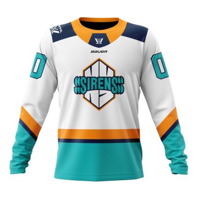 PWHL New York Sirens Personalized 2024-2025 Away Design Performance Long Sleeve Shirt