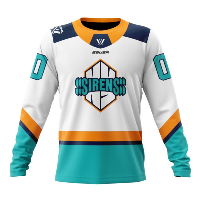 PWHL New York Sirens Personalized 2024-2025 Away Design Performance Long Sleeve Shirt