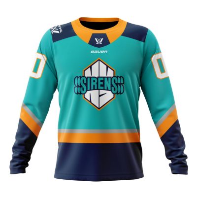 PWHL New York Sirens Personalized 2024-2025 Home Design Performance Long Sleeve Shirt