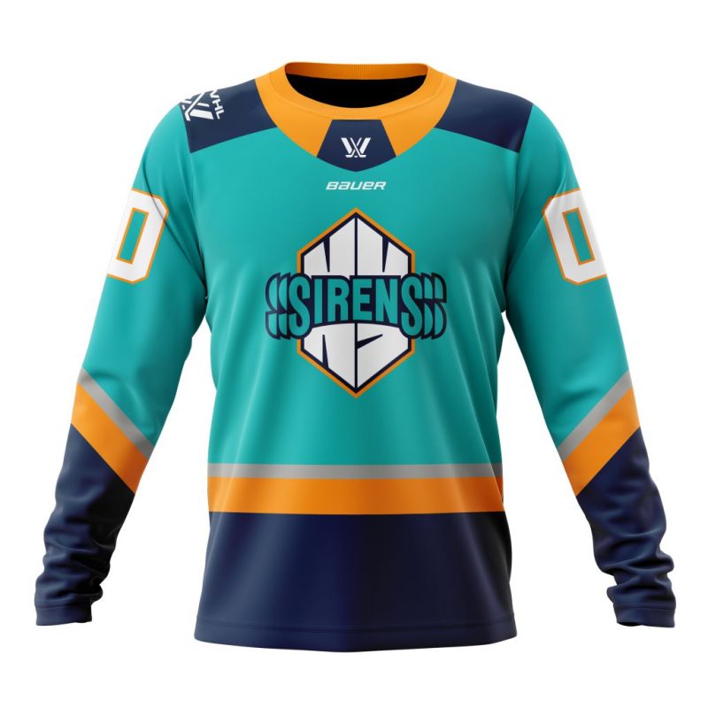 PWHL New York Sirens Personalized 2024-2025 Home Design Performance Long Sleeve Shirt
