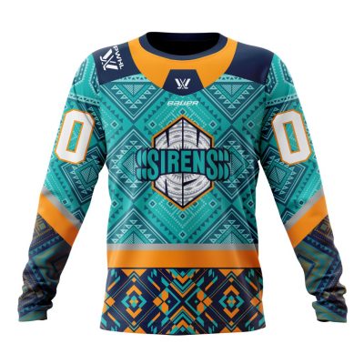 PWHL New York Sirens Personalized Native Home Design Performance Long Sleeve Shirt