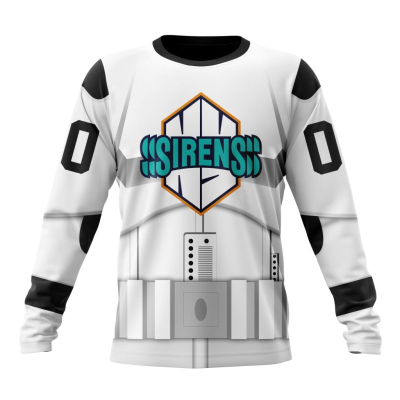 PWHL New York Sirens Special Star Wars Stormtroopers Design Performance Long Sleeve Shirt