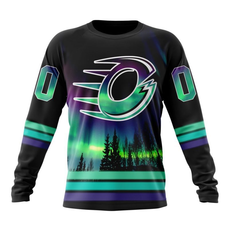 PWHL Ottawa Charge Design With Northern Lights Performance Long Sleeve Shirt