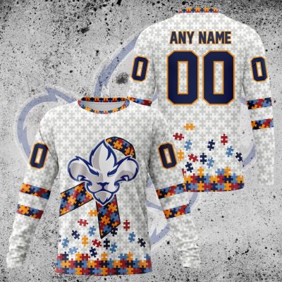 Premium ECHL Trois-Rivieres Lions Autism Awareness Performance Long Sleeve Shirt