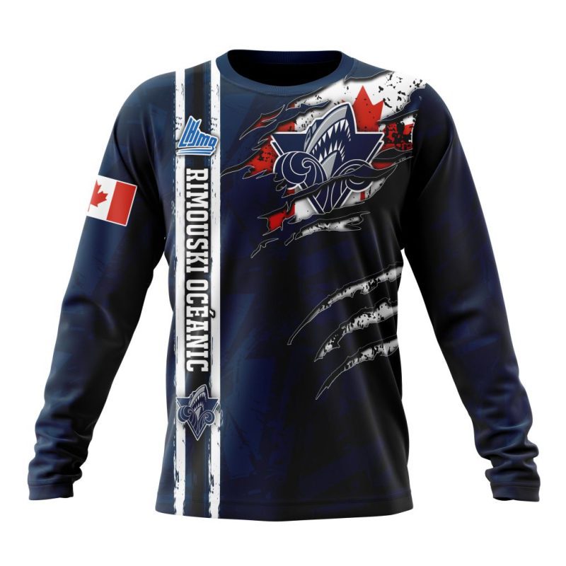 QMJHL Rimouski Oceanic Special Design Concept Kits Performance Long Sleeve Shirt