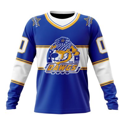 SPHL Roanoke Rail Yard Dawgs Personalized Home Design Performance Long Sleeve Shirt