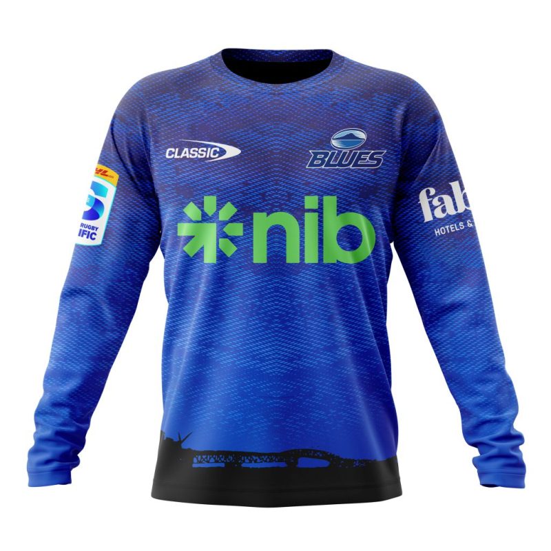 Super Rugby Auckland Blues Personalized 2025 Home Kits Performance Long Sleeve Shirt