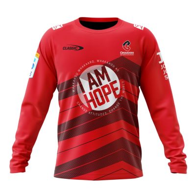 Super Rugby BNZ Crusaders Personalized 2025 Home Kits Performance Long Sleeve Shirt
