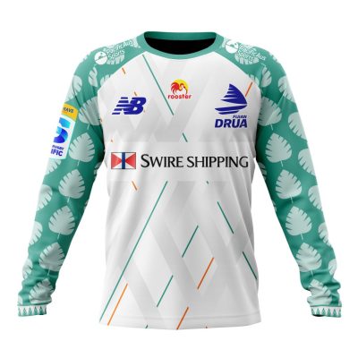 Super Rugby Fijian Drua Personalized 2025 Away Kits Performance Long Sleeve Shirt