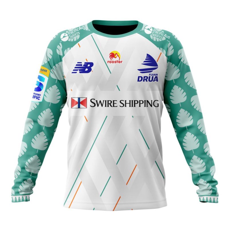 Super Rugby Fijian Drua Personalized 2025 Away Kits Performance Long Sleeve Shirt