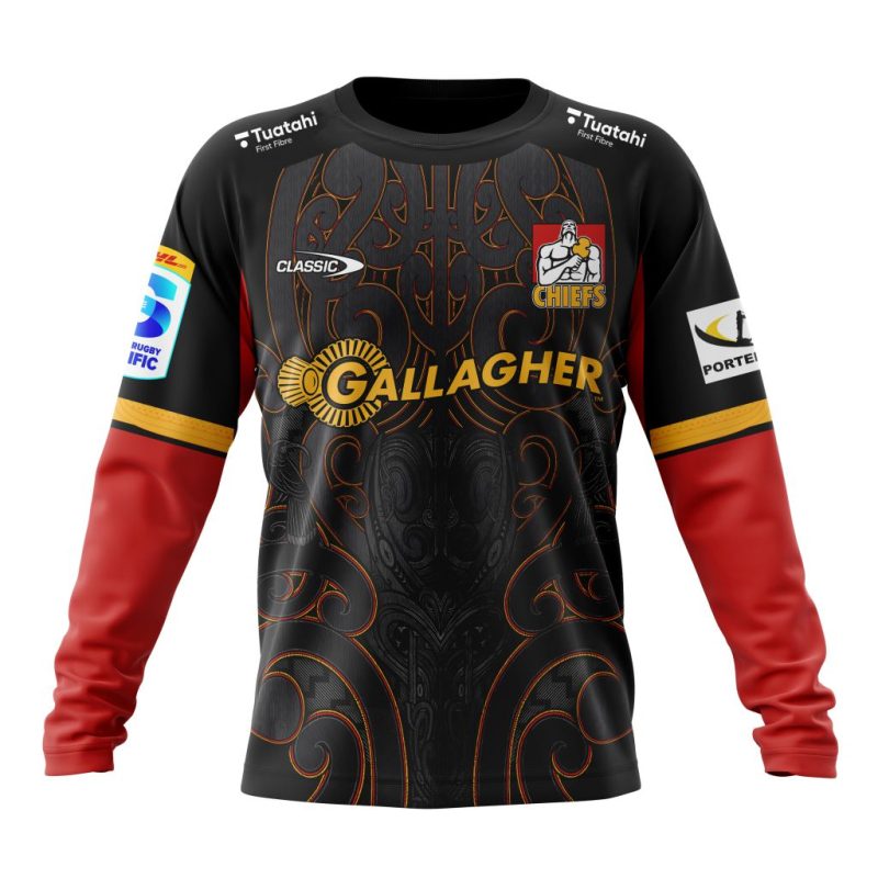 Super Rugby Gallagher Chiefs Personalized 2025 Home Kits Performance Long Sleeve Shirt