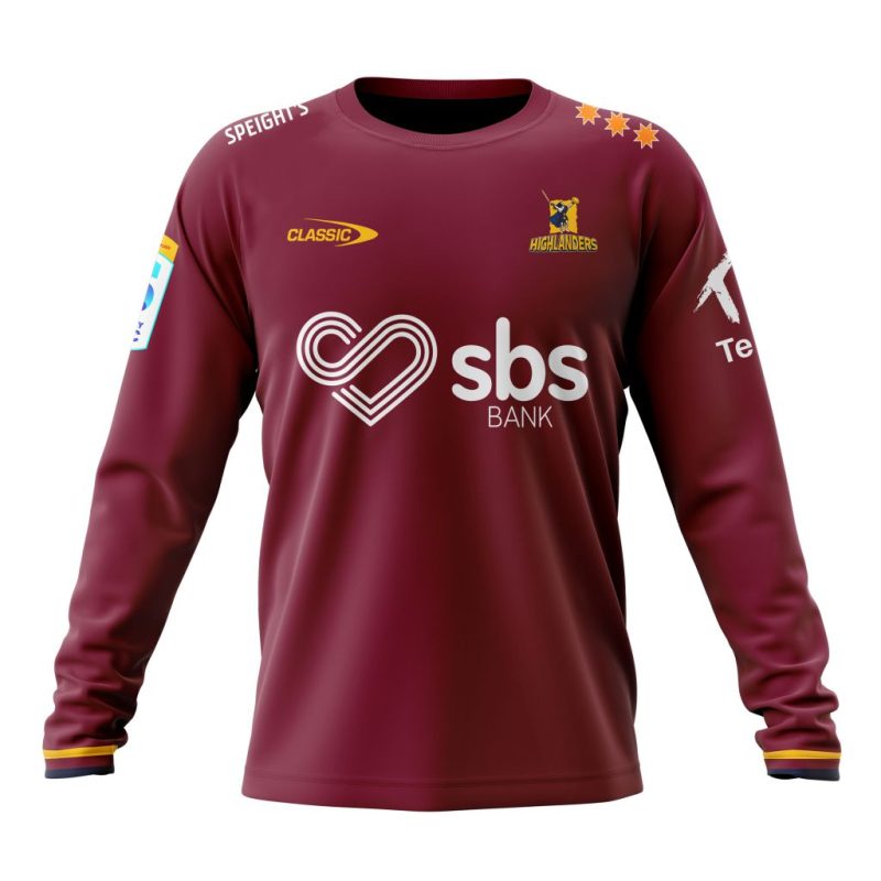 Super Rugby Speight's Highlanders Personalized 2025 Away Kits Performance Long Sleeve Shirt
