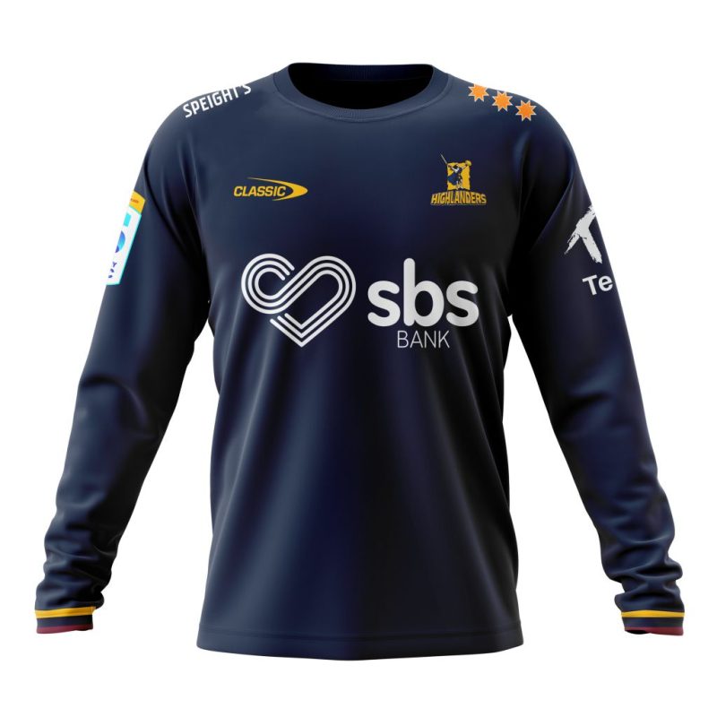 Super Rugby Speight's Highlanders Personalized 2025 Home Kits Performance Long Sleeve Shirt
