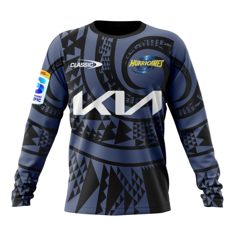 Super Rugby Wellington Hurricanes Personalized 2025 Away Kits Performance Long Sleeve Shirt