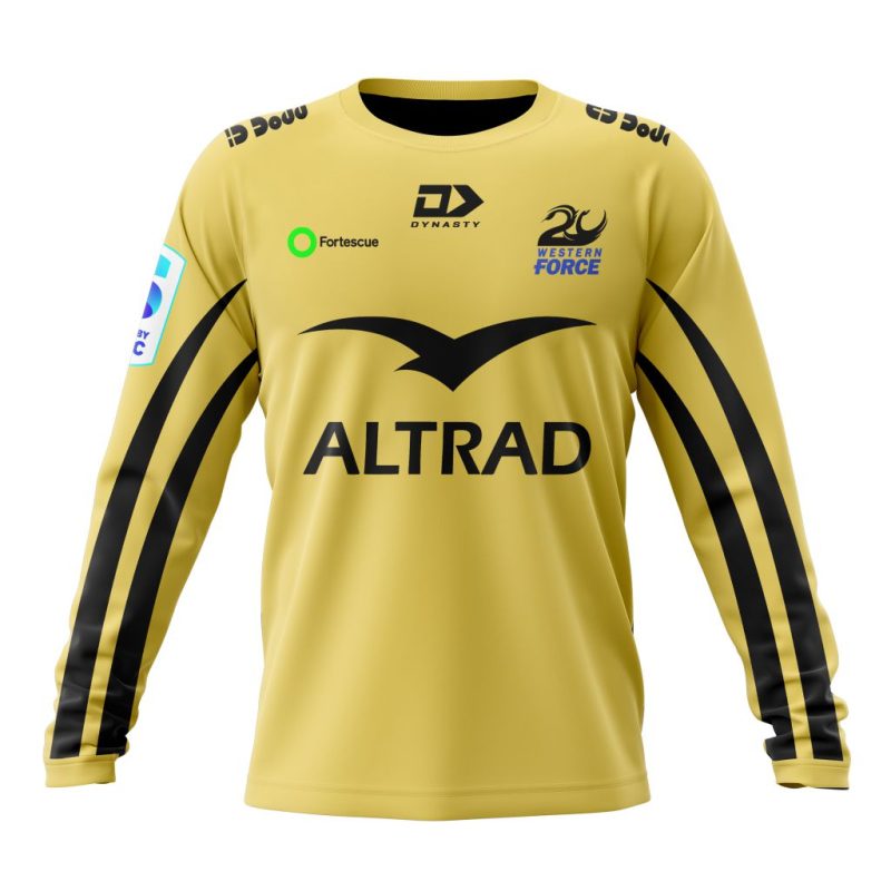 Super Rugby Western Force Personalized 2025 Away Kits Performance Long Sleeve Shirt