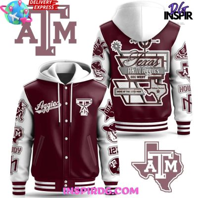 Texas A&M Aggies Hooded Baseball Jacket CHB1064