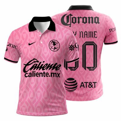 Liga MX Club America Special Home In Pink Kits Design Polo Shirt