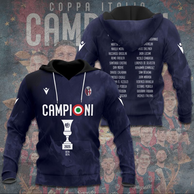 Bologna FC Champion 2025 Unisex Performance Hoodie GNS1778