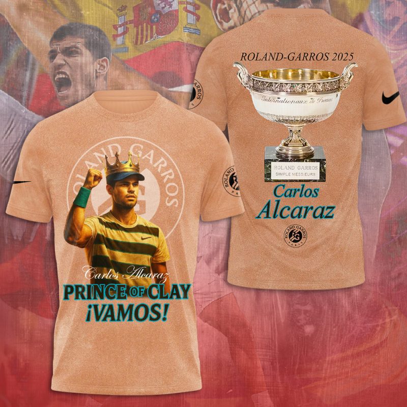 Carlos Alcaraz Champion Roland Garros 2025 Winner Unisex Performance T-Shirt GNT6053
