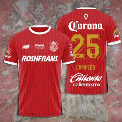 Deportivo Toluca FC Performance Champion 2025 Unisex Performance T-Shirt GNS1038