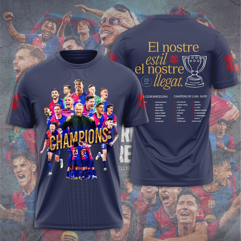 FC Barcelona Performance Champion 2025 Unisex Performance T-Shirt GNS1458