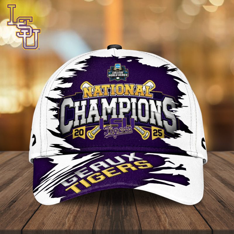 LSU Tigers Baseball NCAA National Champion 2025 College World Series Winner Classic Cap GNC6045