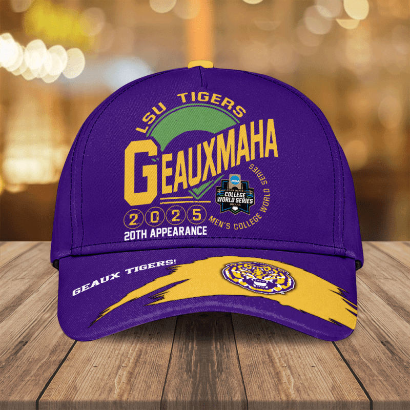 LSU Tigers Baseball NCAA National Champion 2025 College World Series Winner Classic Cap GNC6046