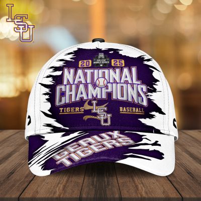LSU Tigers Baseball NCAA National Champion 2025 College World Series Winner Classic Cap GNC6049