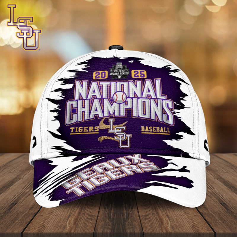 LSU Tigers Baseball NCAA National Champion 2025 College World Series Winner Classic Cap GNC6049