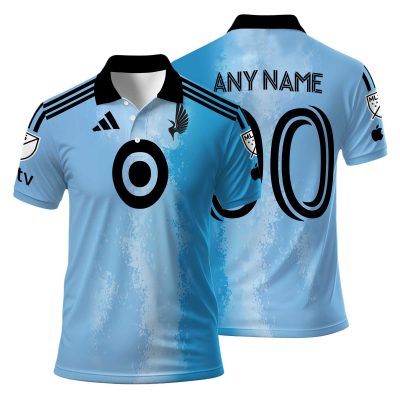 MLS Minnesota United Personalized 2025 Away Design Polo Shirt