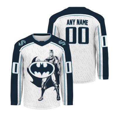 NHL Seattle Kraken X Batman Hockey Jersey
