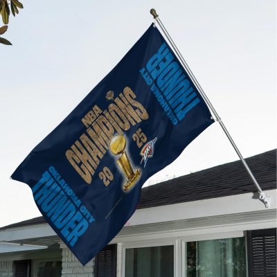 Oklahoma City Thunder NBA Final Champion 2025 3D House Flag  BGN1020