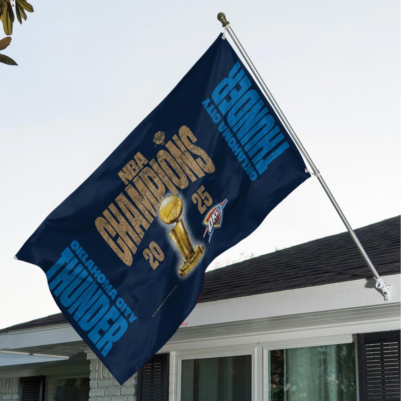 Oklahoma City Thunder NBA Final Champion 2025 3D House Flag  BGN1020