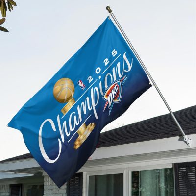 Oklahoma City Thunder NBA Final Champion 2025 3D House Flag  BGN1037