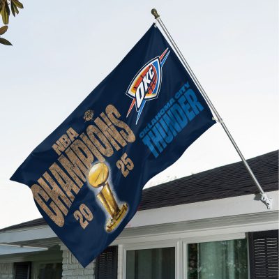 Oklahoma City Thunder NBA Final Champion 2025 3D House Flag  BGN1040