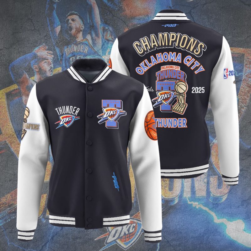 Oklahoma City Thunder NBA Final Champion 2025 Varsity Jacket  BGN1003