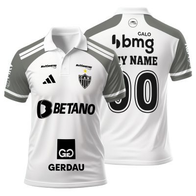 Serie A Club Atletico Mineiro Personalized 2023 Away Polo Shirt