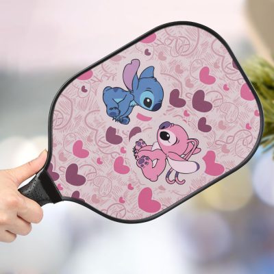 Stitch And Angel Personalized Pickleball Paddle