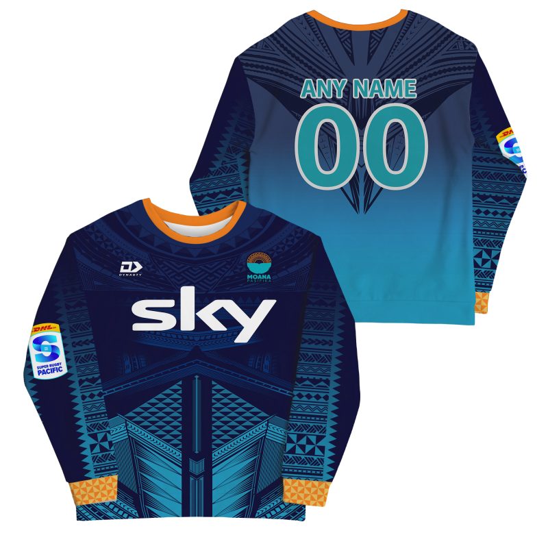 Super Rugby Moana Pasifika Personalized 2025 Home Kits Performance Long Sleeve Shirt
