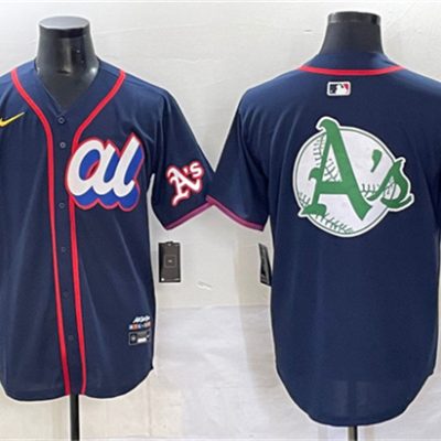 American League Oakland Athletics Team Big Logo Navy 2025 All-Star Edition Limited Stitched Baseball Jersey