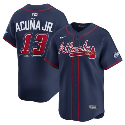 Atlanta Braves #13 Ronald Acuna Jr. Navy 2025 Speedway Classic Alternate Limited Stitched Baseball Jersey