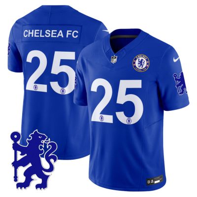 Chelsea 2025 Soccer x Football Vapor Limited Patch NFL Jersey Stitched Blue Chelsea FC