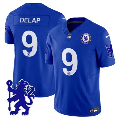 Chelsea 2025 Soccer x Football Vapor Limited Patch NFL Jersey Stitched Blue Liam Delap