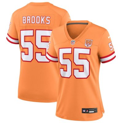 Derrick Brooks  Tampa Bay Buccaneers Women's 50th Season Game Jersey - Creamsicle