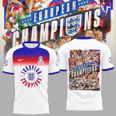 England Football Team Champions of the UEFA Women EURO 2025 Unisex Performance T-Shirt EUR1000