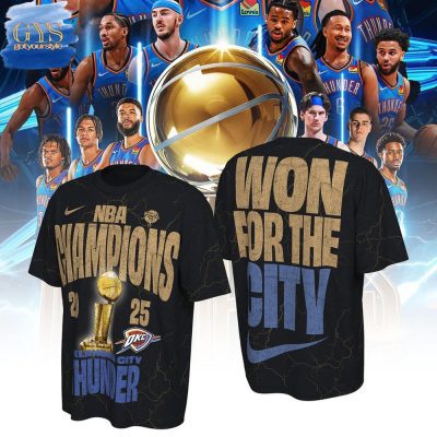 Limited Edition OKC Thunder NBA Champions Won For The City Unisex Performance T-Shirt